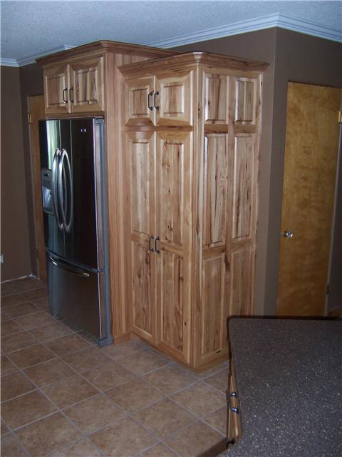 Pantry with raised panel side